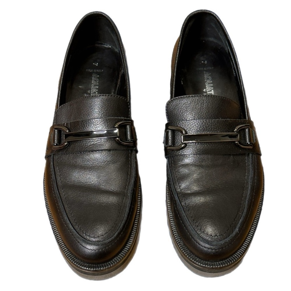 Aquatalia Horsebit Leather Loafers